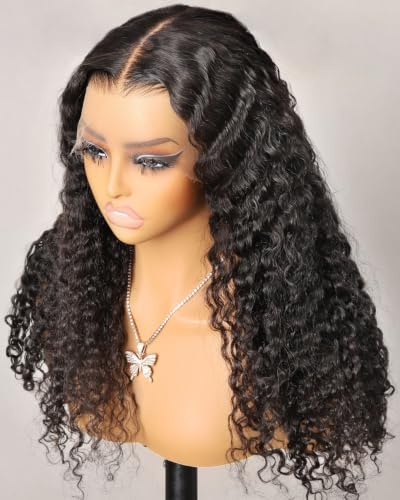 BEEOS 13x6 Full Frontal HD Lace Wig Ultra-fitted Cap Design 180% Density Curly Human Hair Wigs Pre-Plucked Bleached Knots 0.10mm Ultra-thin Invisible SKINLIKE Real HD Lace 22 Inch - Image 5