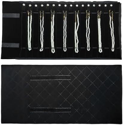 Travel Necklace Organizer, Tangle Free Jewelry Case, 16 Slots by SCIKHEFT
