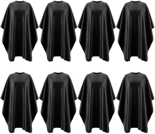 5 Pcs Black Hair Salon Capes,55 X 47 Inches Waterproof Salon Barber Cape by Unknown