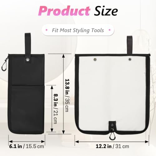 2-in-1 Heat Resistant Mat & Storage Bag with Pocket for Hair Tools - Image 2