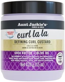 Aunt Jackie's Curl La La, Lightweight Curl Defining Custard, Enriched with Shea Butter & Olive Oil, Basic, 15 Ounce (Pack of 12) by AuntJackies
