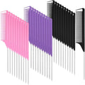 Patelai 30 Pcs Rat Tail Steel Combs Fine Tooth Bulk,Black, Pink, Purple by Patelai