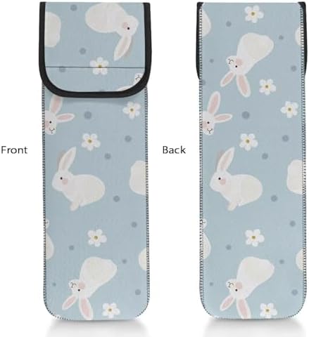 Heat-Resistant Travel Neoprene Storage Pouch Case Bag with Two Pocket for Flat Iron, Straightener, Curling Wand/Curling Iron Rabbit - Image 2