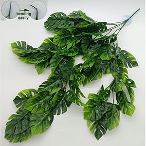 Reptile Plants for Bearded Dragon Tank Accessories, Terrarium Plant Artificial Decor for Snake Cage, Fake Plant for Leopard Gecko Habitat, Lizard Chameleon Ball Pythons (Group GN) - Image 4