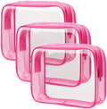 PACKISM Clear Makeup Bag for Travel - TSA Approved Toiletry Bag, Hot Pink by Packism