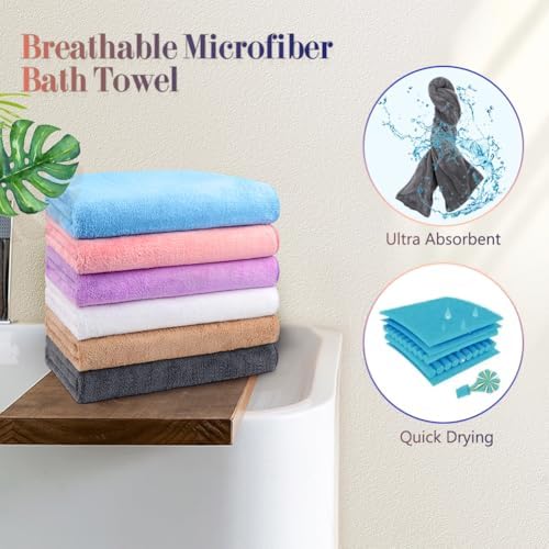 Orighty Bath Towels, Soft Feel Bath Towel, 6 Pack (24'' x 48'') - Image 5