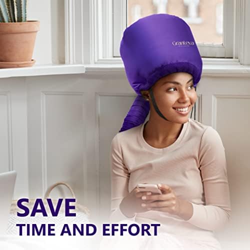 Bonnet Hair Dryer w/A Headband Integrated that Reduces Heat Around Ears & Neck - Hair Dryer Diffuser Cap for Hair Dryer Curly Hair, Speeds Up Drying Time, Deep Conditioning at Home - Set of 2 - Image 6