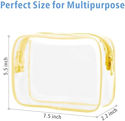 PACKISM Clear Makeup Bag for Travel - TSA Approved Toiletry Bag, Yellow - Image 2