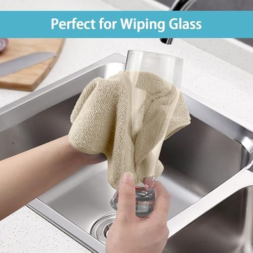 HOMEXCEL 8PK Microfiber Cleaning Cloth, Cleaning Rags for Home, 11.5x11.5in - Image 5