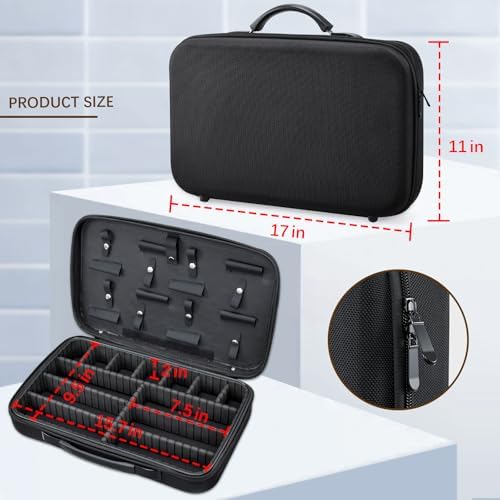 Yueieoun Barber Clippers Briefcase, 17-inch Hair Cutting Supplies Bag - Image 4