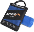 APEXUP Microfiber Travel Towel, Ultra Absorbent Quick Dry Towels, Lightweight Gym Sports Camping Towel for Workout, Yoga, Beach, Shower, Swimming (60"×30", Dark Blue) by APEXUP