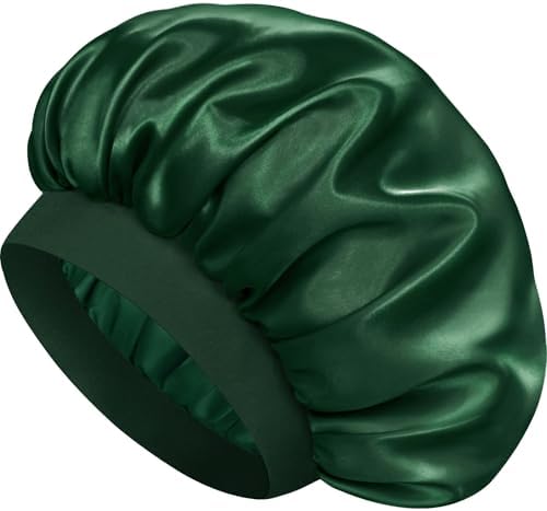 Satin Silk Bonnet for Hair, Double Layer Sleep Cap for Men & Women by Doitory