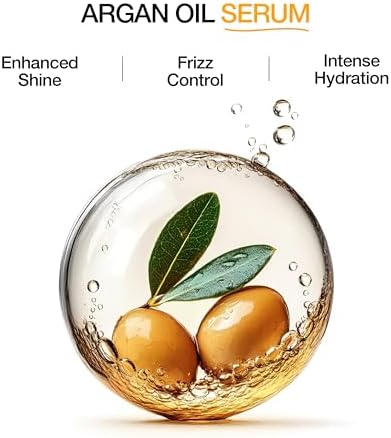 GK HAIR Oil- Argan Oil Hair Serum For Frizzy And Damaged Hair- Perfect For Keratin,Frizzy, Curly, Dry & Damaged ends-Adds Shine and Smooths,Paraben,Phthalate and Sulfate Free (3.4 oz) - Image 3