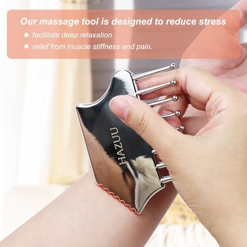 Portable Stainless Steel Scalp Massager - Guasha Scraping Tool for Head, Neck, Shoulders, Legs & Arms - Ideal for Soothing Relief (Comb Shape) - Image 5