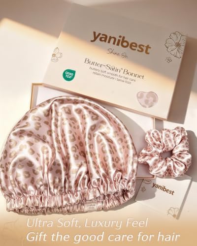 YANIBEST Adjustable Satin Bonnet to Reduce Frizz, Silk Feeling Hair Wrap - Image 6