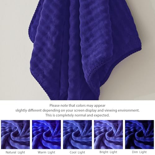 COZYART Lint Free 8 Pcs Bathroom Towels Set Ultra Soft Microfiber Navy Blue - Image 4