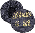 Silky Design Large Bonnet with Elastic Soft Band Adjustable Women and Men, Satin Fabric, Black 24A by CrownLimitedSupply