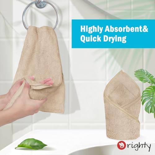 Orighty 6-Pack Brown Hand Towels, 16x28 inch Microfiber Gym Towels - Image 5