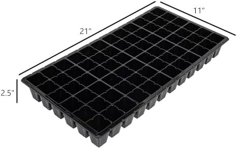 SUNPACK 21" x 11" Extra Strength 72-Cell Square Insert, Black, 2.5" (Pack of 10) - Ideal for Greenhouses or Indoor Gardening - Holds Up to 72 Different Seeds - Image 5