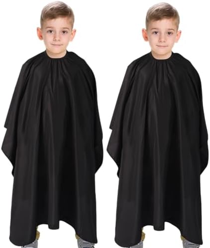 Kids Hair Cutting Cape (2 Pack) Professional Children Salon Barber Apron for Boys and Girls by YELEGAI