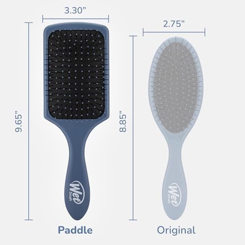 Wet Brush Paddle Detangler Hair Brush, Elemental Blue, Ultra-Soft IntelliFlex Bristles with AquaVent Design, Great For Treatment & Mask Application, Women, Men, Wet, Dry and Damaged Hair - Image 5