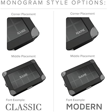 CASE ELEGANCE Monogrammed Black Edition Military 10-Slot Watch Box - Image 2