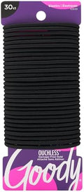 Goody Ouchless Elastic Hair Ties, 30 Ct, Black, 4MM Rubber Bands, Pain-Free by Goody