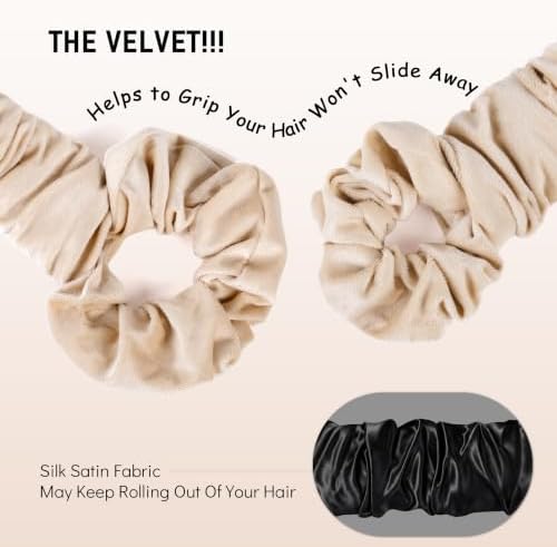 Velvet Heatless Curling Scrunchie Overnight Curls Hair Curler - Image 6