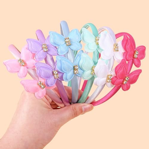 XIMA 11pcs Girls Pearl Flower Headbands,Non-Slip Hair Accessories for Kids - Image 7
