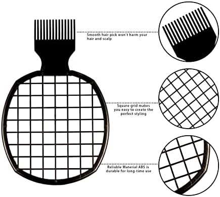 Selalu 2Pcs Twist Combs, Upgraded Hair Brush for Curls - Better Than Sponge for Men and Women (Black) - Image 2