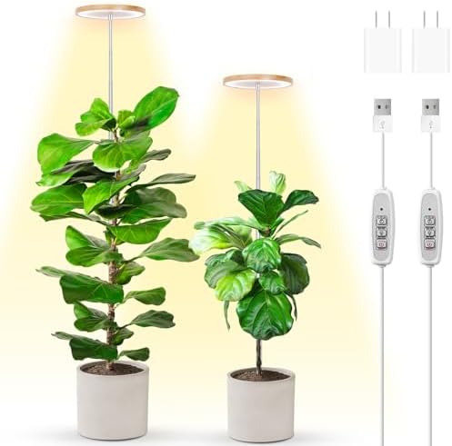 LBW 6.3" Grow Light, 72 LEDs Full Spectrum Grow Lights for Indoor Plants by LBW
