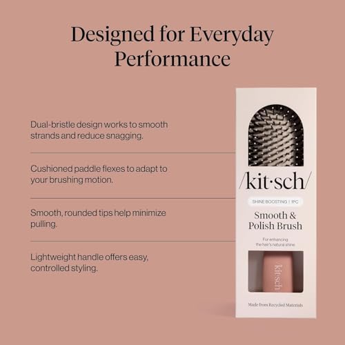 Kitsch Smooth & Polish Hair Brushes For Women and Men - Terracotta - Image 3