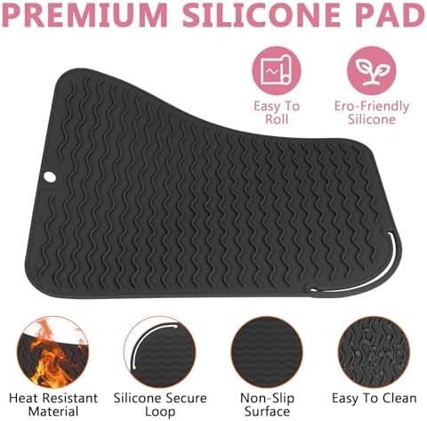 Larger Size Silicone Heat Resistant Mat for Hair Tools(12" x 9") - Image 4