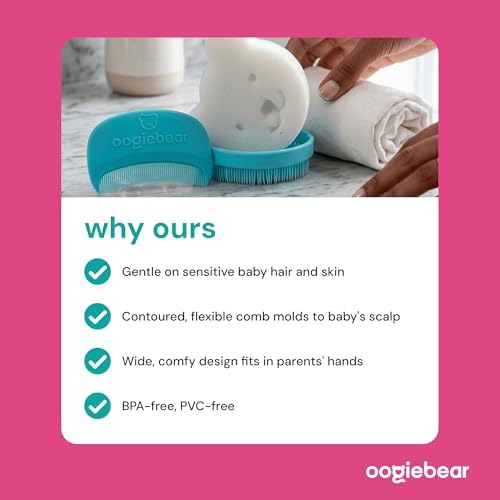 oogiebear Cradle Cap Brush Kit, 5 Piece, Includes 2 Replacement Sponges - Image 6