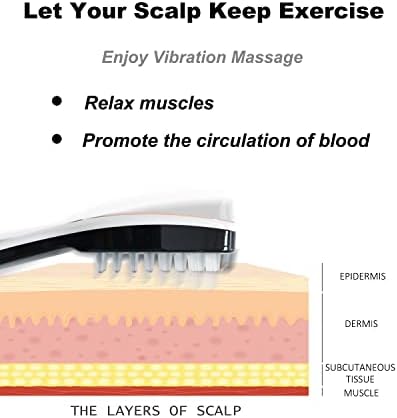 Winyoung Scalp Massager, Electric Scalp Massage Brush, Hair Massage Brush, Electric Head Scratcher, Massage Comb with Soft Rubber - Image 4