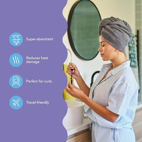Turbie Twist Microfiber Hair Towel, Solemnity (2 Pack) - Image 2