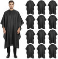 SHENLIU 12 Pcs Black Hair Cape, Large Hair Cutting Salon Cape 59 x 47 Inch by Unknown