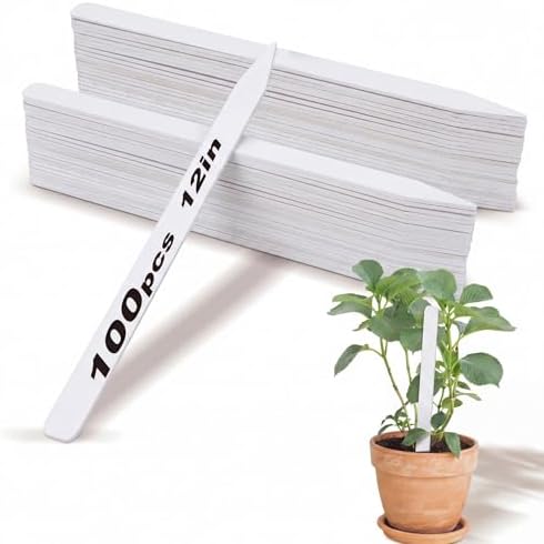 Weysat 100 Pcs 12" Wood Plant Labels for Field or Containers Plant Tags Wood Garden Labels for Seedling Stakes Markers Nursery Seed Tags with Smooth Surface for Pot Herbs Flowers Vegetables by Weysat