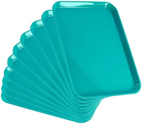 JMU 10 Pcs Teal Dental Procedure Trays Flat Trays Size B 13.25" X 9.75" by JMU