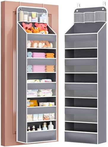 Over Door Hanging Organizer, 5 Tier 44 lb Load Behind Door Storage Bag by Wakaye