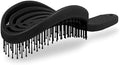 NuWay® DoubleC® Scalp Care Hair Brush – Patented Double Curve Design for Scalp Massage, Vented Blow-Dry Styling, Wet & Dry Hair, All Hair Types (Iron Black) by NuWay4Hair