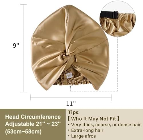 ZIMASILK 22 Momme 100% Mulberry Silk Bonnet for Sleeping Women, Gold - Image 5