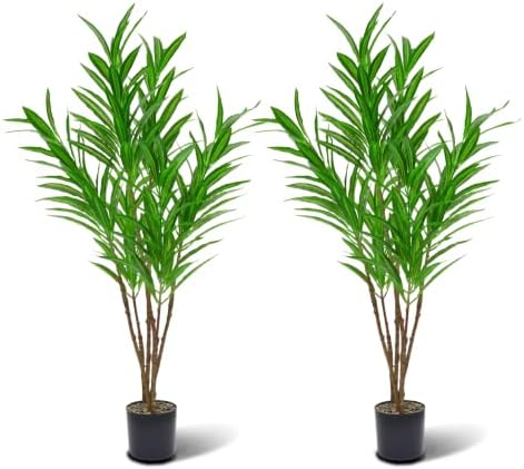 3.3FT Artificial Dracaena Plant, Faux Lucky Bamboo Tree with 6 Trunks by Famigmo