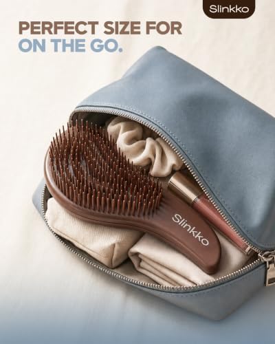 Detangler Brush, Curly Hair Brush for Women, Men & Kids - Wet & Dry Detangling Hair Brush for Curly, Thick, Fine & Wavy Hair - Anti-Breakage Wave Brush, Pain-Free Hairbrush, Smoke Cocoa - Image 5