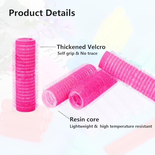 18PCS Self Grip Small Hair Curlers Heatless Roller Hair Curlers Pro Salon Hairdressing Curler DIY Curly Hairstyle Hair Rollers Tools Rat Tail Comb for Women Medium Short Hair(Rose red) - Image 4