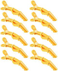 10pcs/set Multicolor Croc Clips Transparent Plastic Hairdresser Clip Hair Styling Sectioning Barrettes Professional Non Slip Alligator Clip Salon DIY Accessories Hairpins (10pcs-Yellow) by Liasun