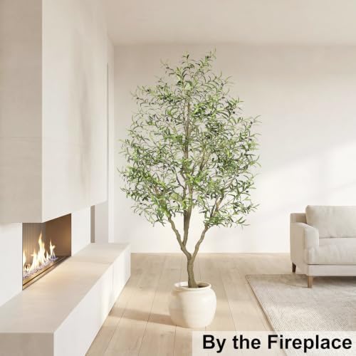 LYERSE 8ft Olive Tree with Large Olive Branches and Lifelike Leaves - Image 6