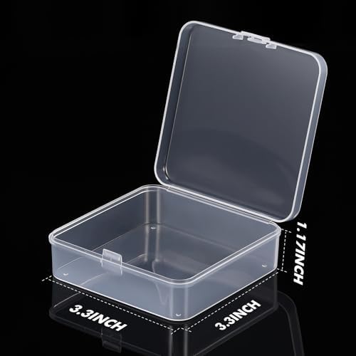 Jetec 30 Pieces Small Clear Plastic Storage Box, 3.3 x 3.3 x 1.1 Inch - Image 2
