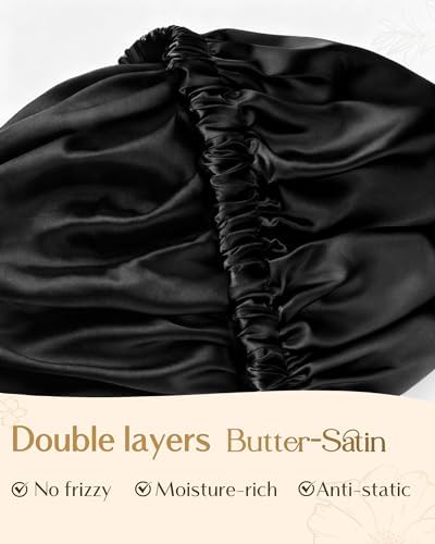 YANIBEST Adjustable Satin Bonnet to Reduce Frizz, Silk Feeling Hair Wrap - Image 5