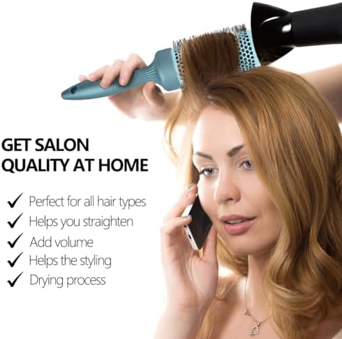 Round Brush Set&Paddle Hair Brush Design for BlowDrying Heat Styling - Image 4